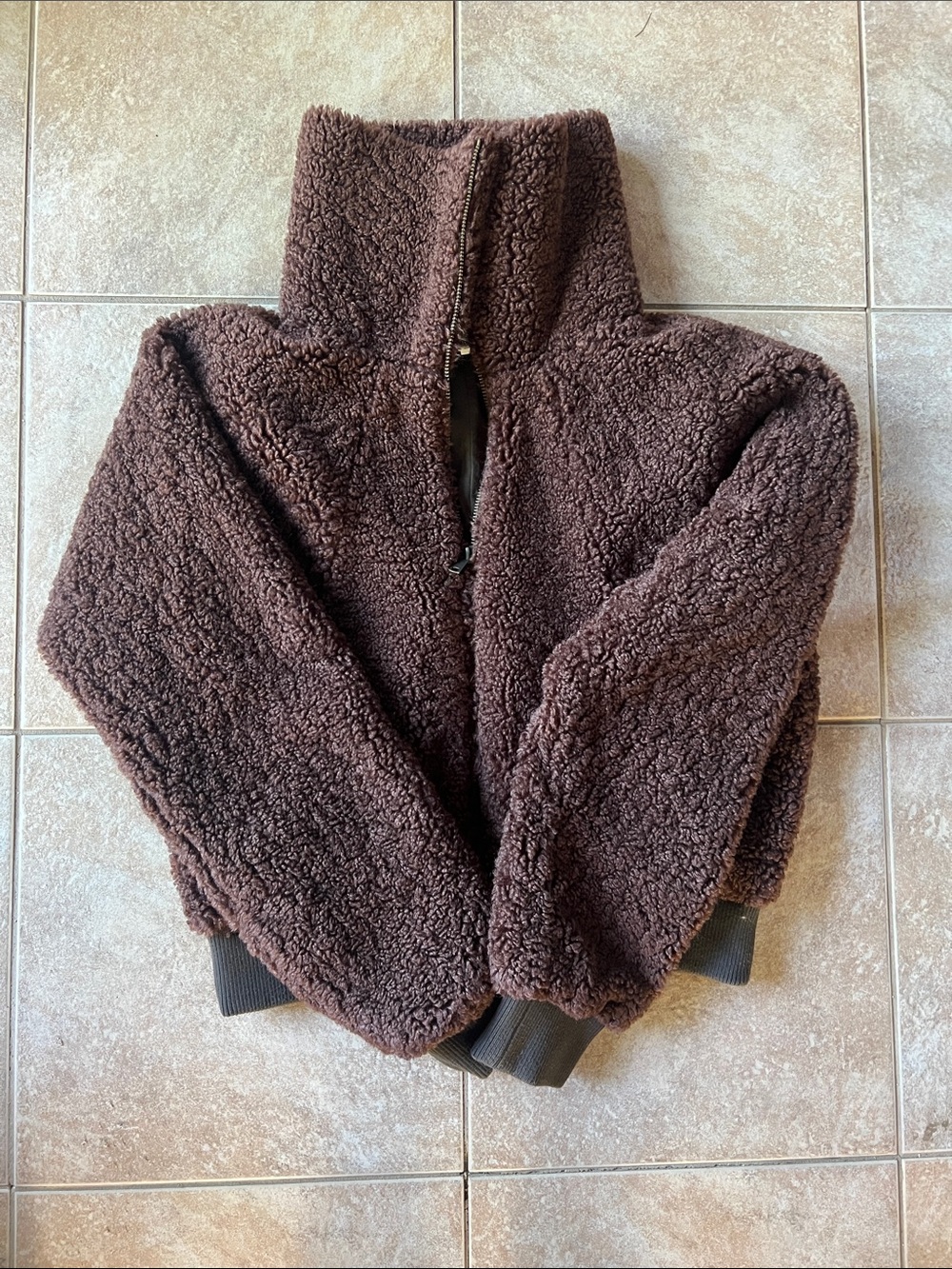 Cozy Chocolate Brown Sherpa Jacket - Warm